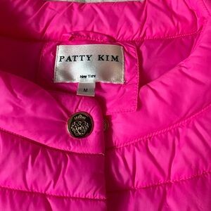 Patty Kim Hot Pink Puffer Jacket/Vest Size Medium
